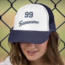 Navy Baseball Custom Speler Nummer & Team Naam