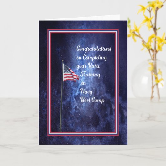 Navy Basic Training Boot Camp Afstuderen Kaart (Gele Bloem)