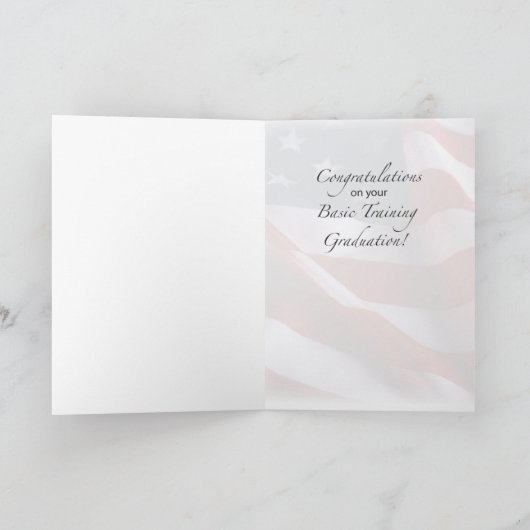 Navy Basistraining Gefeliciteerd Eagle op Flag Kaart (Binnen)