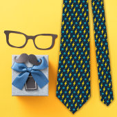 Navy Basketbal en Thunder Lightning Bolt Patroon Stropdas