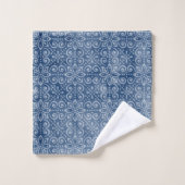 Navy Batik Bath Towel Set Bad Handdoek (Wasdoekje)