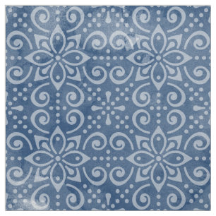 Navy Batik Fabric Stof