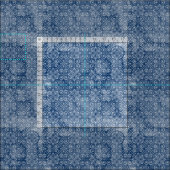 Navy Batik Fabric Stof (Delen)