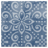 Navy Batik Fabric Stof (Close Up)