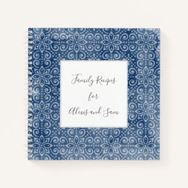 Navy Batik - laptop met persoonlijke geadresseerde Notitieboek