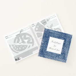 Navy Batik - laptop met persoonlijke geadresseerde Notitieboek