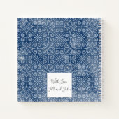 Navy Batik - laptop met persoonlijke geadresseerde Notitieboek (Achterkant)
