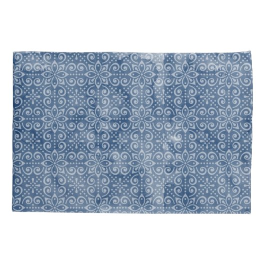 Navy Batik Pillowcase Kussensloop (Achterkant)