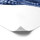 Navy Beach Decor Seashell Art Poster (Hoek)