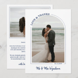 Navy Beauful Arch Weddenschap Foto Love & Bedankt