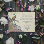 Navy & Berry Berry Elegant Damask Peacock Wedding Kaart<br><div class="desc">Navy en Berry Berry Elegant Damask Peacock Wedding Invitations. Dit ontwerp heeft een beetje boerenhuis met de bloemenkleed en een beetje van het kweken van 20s met de elegante pauw en ook een aanraking van een roerige landschuur met de noodlijdende achtergrond die kan worden verwijderd door te klikken verder aanpassen...</div>