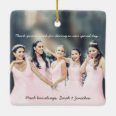 Navy & Berry Berry Elegant Damask Peacock Wedding Keramisch Ornament (Achterkant)