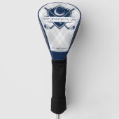 Navy Best By Par Gift voor Hem Golfhoofd Hoesje Golfheadcover (Voorkant)