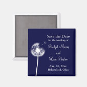 Navy Best Wishes! Save the date Magneet (Voorkant / Achterkant)