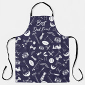 Navy Beste Papa Ooit All-Over Print Schort (Voorkant)