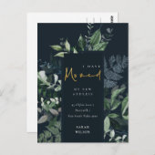 Navy Black Green Gold Greenery Lijst dat ik heb ve Briefkaart (Voorkant / Achterkant)