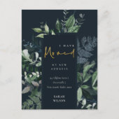 Navy Black Green Gold Greenery Lijst dat ik heb ve Briefkaart (Voorkant)