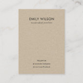 Navy Black Leafy Lijst Fauna Earning Display Logo Visitekaartje (Achterkant)