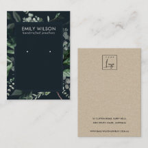 Navy Black Leafy Lijst Fauna Earning Stud Display