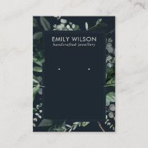 Navy Black Lijst Foliage Earning Ketting Display