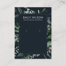 Navy Black Lijst Foliage Earning Ketting Display Visitekaartje