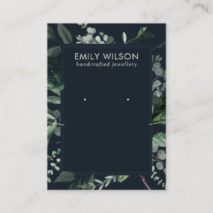 Navy Black Lijst Foliage Earning Ketting Display Visitekaartje