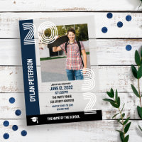 Navy Black Multiline Font Foto's Afstudeerfeest