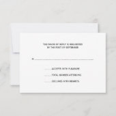 Navy Black Tree of Life Bar Mitzvah RSVP (Achterkant)