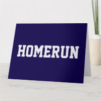 Navy Blau Sportief Wit HOMERUN Gefeliciteerd Tekst