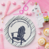 Navy Blauw Adirondack Stoel Aangepaste bericht Ges Papieren Bordje (Feest)