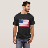 Navy Blauw Amerikaans Shirt Eenvoudig Patriottisch (Voorkant volledig)