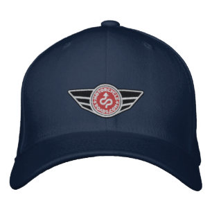 Navy blauw ball-pet met rood geborduurde MCR logo Pet