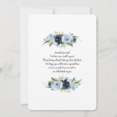 Navy blauw ballon baby shower Twins boys Invitatio Kaart (Achterkant)