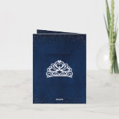 Navy Blauw Bloem Prinses Jurk Quinceanera (Achterkant)