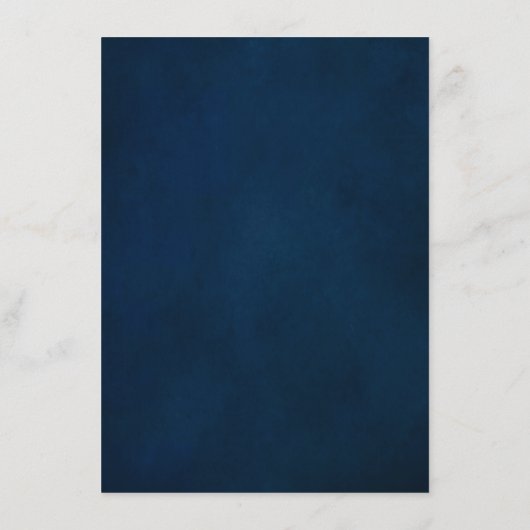 Navy Blauw Blush Bloemen Rustieke Geometrische Bru Informatiekaartje (Achterkant)