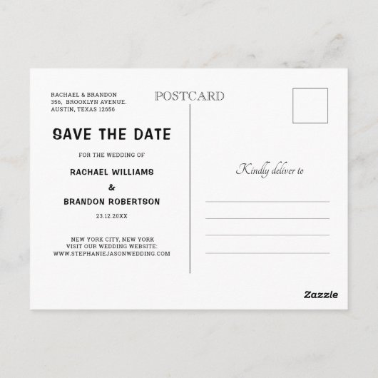 Navy Blauw Blush Bloemen String Light Save the Dat Briefkaart (Achterkant)