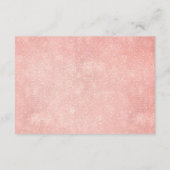 Navy Blauw Blush Roze Rose Boho Bruiloft Receptie Informatiekaartje (Achterkant)