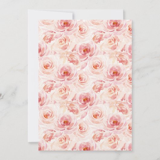 Navy Blauw Blush Roze Rose Boho Kalender Save The Date (Achterkant)