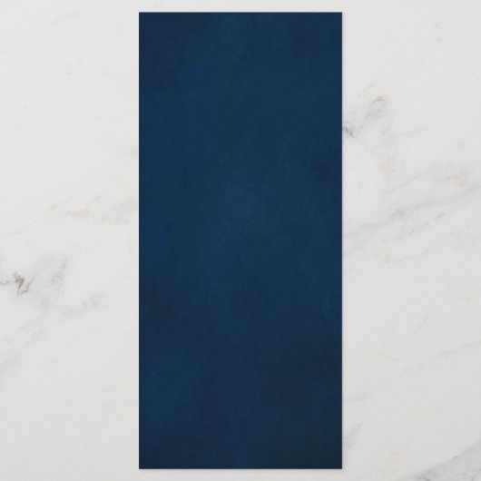 Navy Blauw Blush Roze Rose Botanische bruiloft Menu (Achterkant)