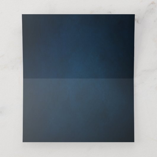 Navy Blauw Blush Roze Rose Botanische Bruiloft Plaatskaartje (Binnenkant ongevouwen)