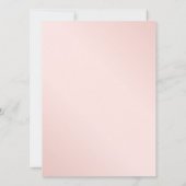 Navy Blauw Blush Roze Rose Goud Bloemen Bruiloft Kaart (Achterkant)