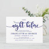 Navy blauw de nacht voor uitnodiging (Staand voorkant)