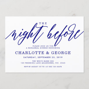 Navy blauw de nacht voor uitnodiging