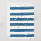 Navy blauw een kleine pompoen op weg naar Invitati Kaart (Achterkant)