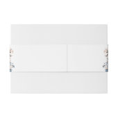 Navy Blauw en Dusty Bruiloft Uitnodiging Belly Ban Uitnodigingen Wikkel (Achterkant Voorbeeld)