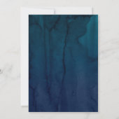 Navy Blauw en Geel Bloemen Afstuderen Kaart (Achterkant)