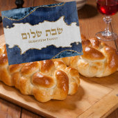 Navy Blauw en Goud Joods Hebreeuws Shabbat Challah Snijplank