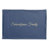 Navy blauw en goud Pesach Kussensloop (Achterkant)