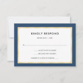 Navy blauw en goud | RSVP (Voorkant)