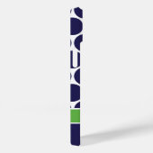 Navy Blauw en Groen Mod Grote Stippen Custom Monog Case-Mate iPhone Case (Achterkant / Rechts)